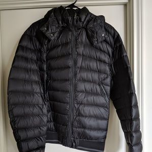 Down jacket with hood